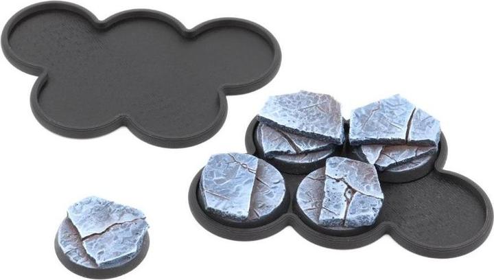 Immagine prodotto Tabletop-Art Vassoio per movimenti con bordo arrotondato 32 mm 5 s Cloud - Nero 2 pz.