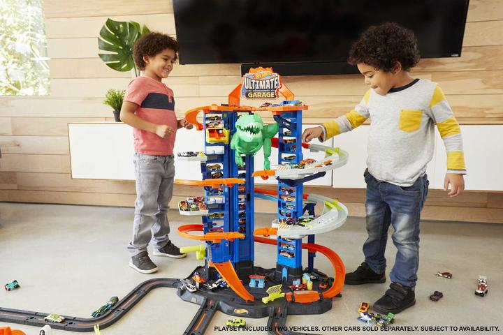 Produktbild Hot Wheels City Megacity Parkgarage mit T-Rex-Angriff