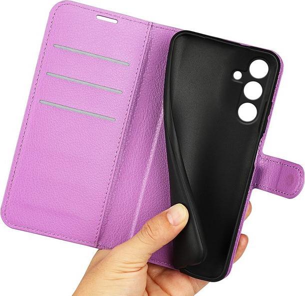 Actual product image MU Classic Litchi Leather Bookcover Series (Samsung Galaxy S24 FE)