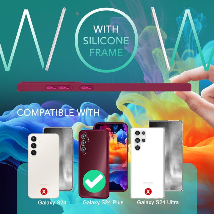 Immagine prodotto Nalia Copertura ibrida semitrasparente con cornice protettiva (Samsung Galaxy S24+)