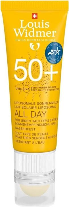 Produktbild Louis Widmer All Day 50 + Lèvres UV Parfum (Sonnencreme, SPF 50+, 25 ml, 38 g)