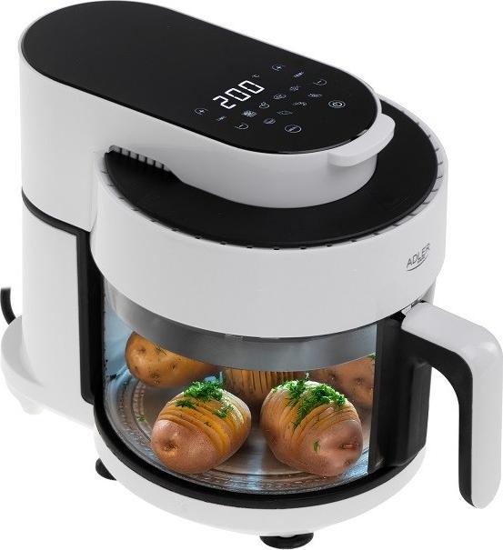 Actual product image Adler Oil-free deep fryer with a 3 litre glass container