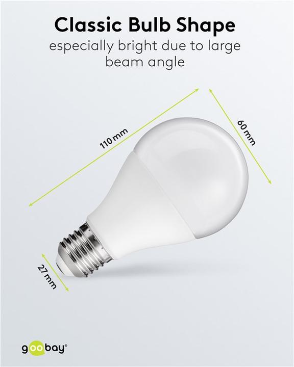 Actual product image Goobay LED bulb, 11 W (E27, 11 W, 1055 lm, 1 x, F)