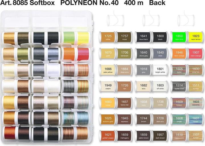 Actual product image Madeira Embroidery thread Polyneon 40 suitcase (400 m)