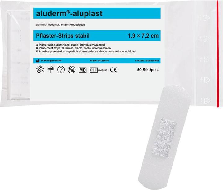Söhngen aluderm aluplast Pflaster starr / stabil 1.9x7.2cm, 50 Stk., einzeln (50 x)