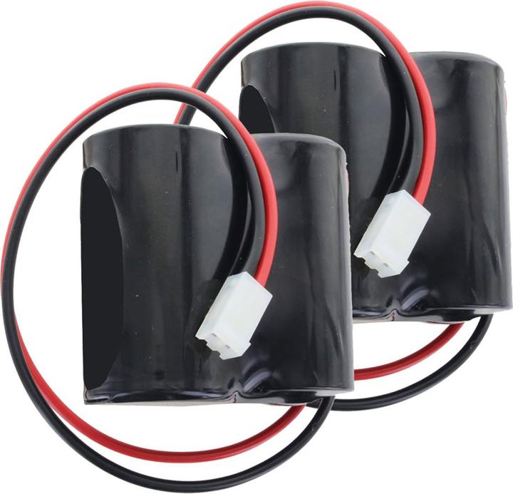 Produktbild AccuCell Akku ABUS FU2986 kompatibel für 2WAY-Funk-Aussensirene, 2 Stück Nachbau BatteriePack (2 Stk., Gerätespezifisch)