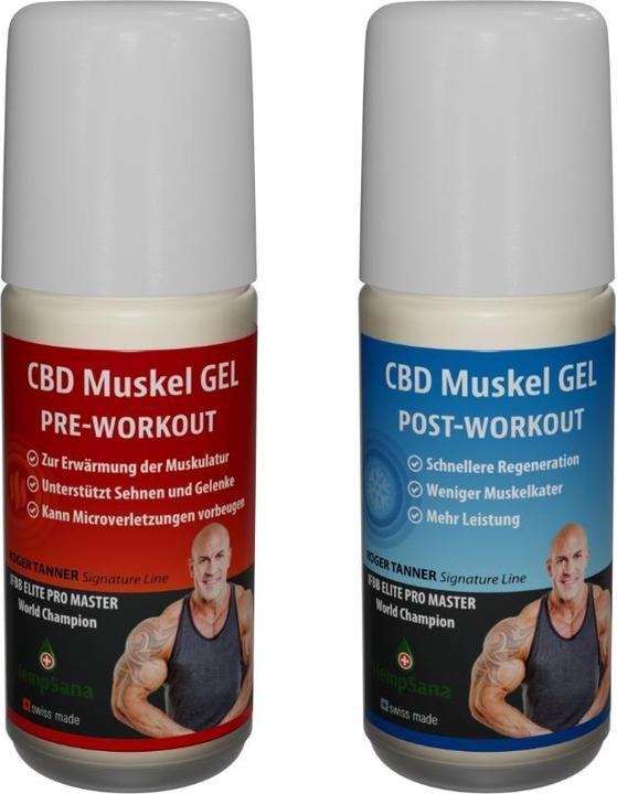 Produktbild HempSana Pre- & Post Workout CBD Muskel Gel (Set) (1 x, 50 ml, 380 g)