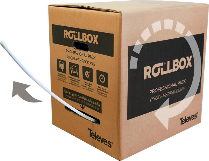 Immagine prodotto Televes SK 2000 PLUS-B cavo coassiale 250m Unwind Box 130dB (135 dB, Presa d'antenna)
