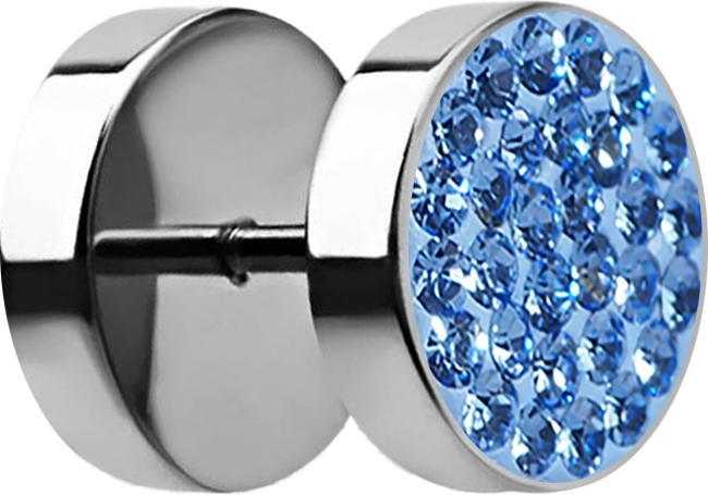 Immagine prodotto Star Piercing Tappo finto con cristallo azzurro (senza ottone, Acciaio chirurgico 316L)