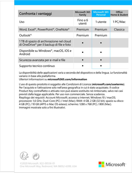 Produktbild Microsoft 365 Single (1 User, 12 Monate)