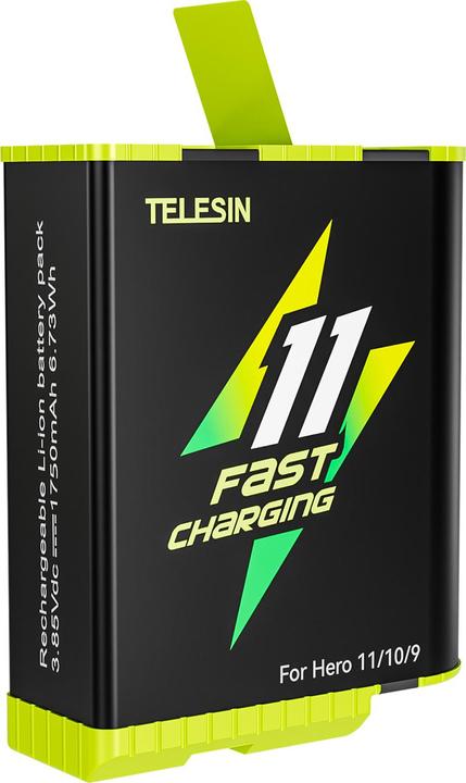 Actual product image Telesin Fast charge battery for GoPro Hero 11/10/9 GP-FCB-B11 (GoPro Hero 9)