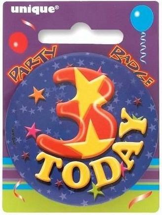 Produktbild Unique Party Sternemuster Abzeichen Today 3 Geburtstag