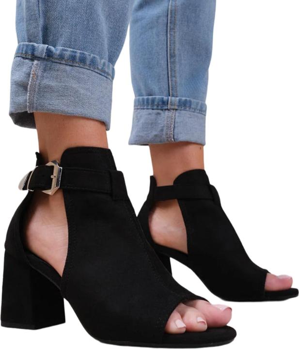 Actual product image Where's That From Womens/Ladies Lisa Open Toe Block Heel High Heels (38)