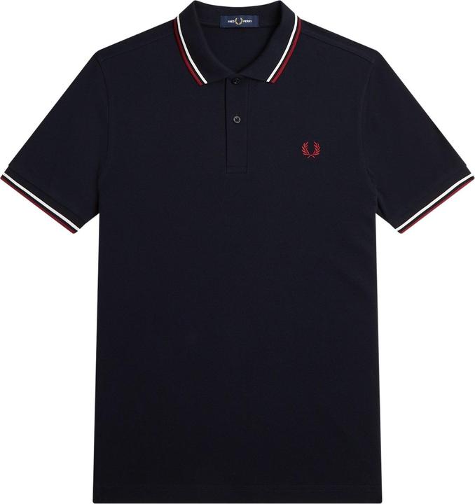 Fred Perry Twin Tipped Polo Shirt Short Sleeve Navy