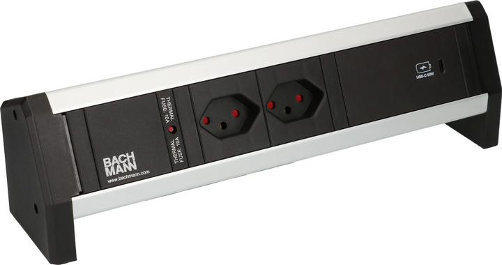 Actual product image Bachmann Desk socket strip DESK 1, 2x T13, 1x USB C (2 x, Type 13, USB-A, USB-C)