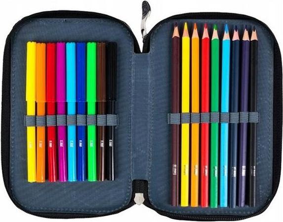 Actual product image St. Majewski Pencil case MAJEWSKI Double pencil case with accessories STRIGHT PC-04 Rainbow Unicorns mkmk MAJEWSK