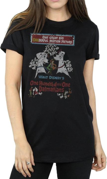 Immagine prodotto 101 Dalmatians Maglietta Boyfriend in cotone Poster Donna/Ladies (3XL)