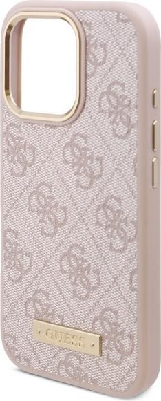 Productafbeelding Guess GUHMP16XU4GPRP iPhone 16 Pro Max 6,9" różowy/roze hardcase 4G Logoplaat MagSafe (Apple iPhone 16 Pro Max)