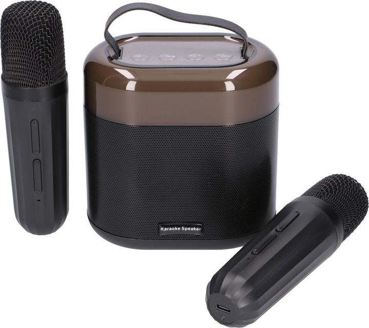Produktbild Extralink Kids Karaoke LED Speaker 2 Microphones Black