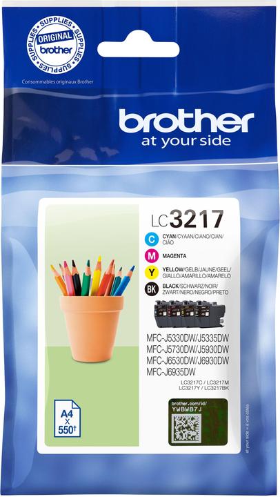 Actual product image Brother LC3217 Value Pack (M, C, Y, FC)