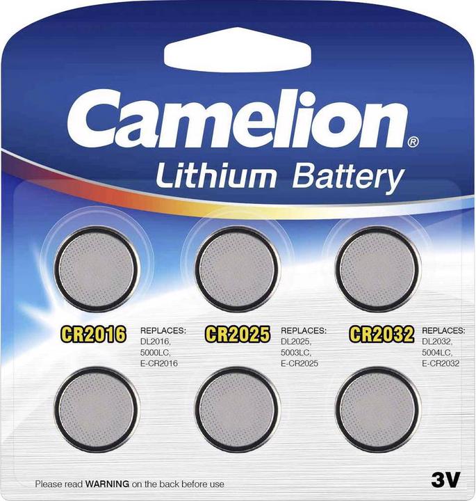 Produktbild Camelion Lithium Mix Set CR2016, CR2025, CR2032 (6 Stk., CR2032, CR2016, CR2025, 210 mAh)