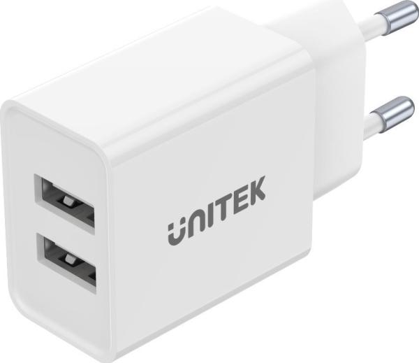 Unitek ŁADOWARKA 2X USB-A 12W BIAŁA P1113A-EU (12 W)