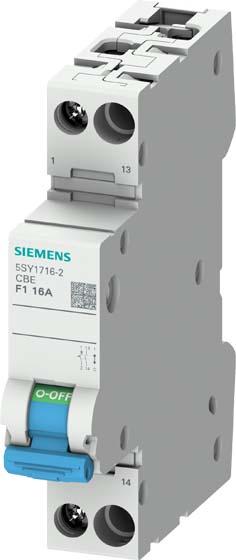 Produktbild Siemens SIEMENSN 5SY1704-2 Geräteschutzschalter 1-polig mit Hilfssc 5SY17042