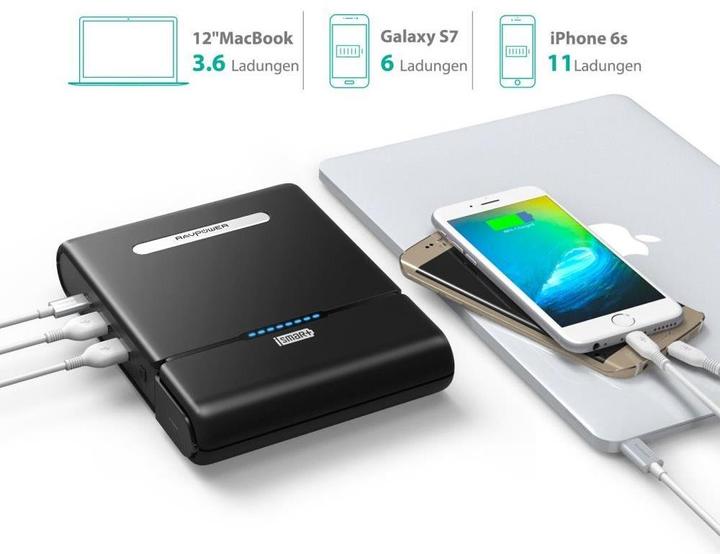 Produktbild RAVPower Rp-Pb055 (27000 mAh, 80 W, 100 Wh)