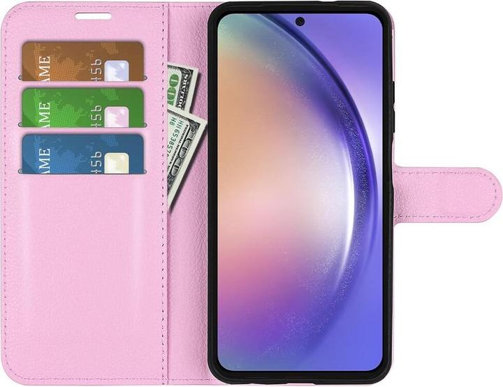 Produktbild Cover-Discount Galaxy A55 - Leder Etui Hülle rosa (Samsung Galaxy A55)