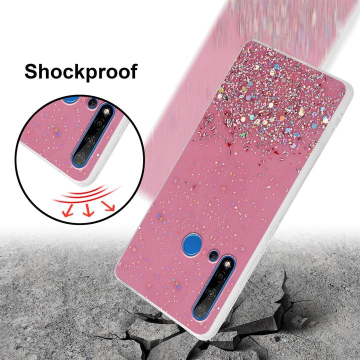 Image du produit Cadorabo Couverture TPU paillettes scintillantes (Huawei Nova 5i, Huawei P20 Lite (2019))