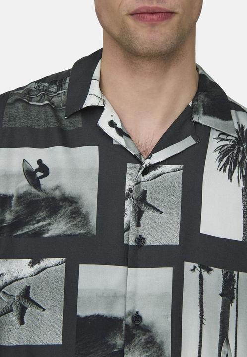 Produktbild Only & Sons Onsnano Reg Cotton Viscose Ss Aop Shirt (XS)
