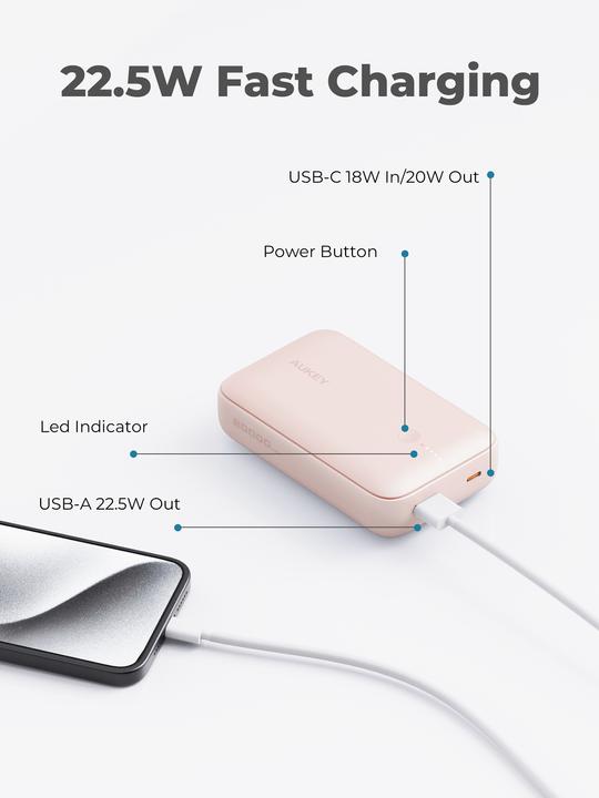 Image du produit Aukey Spark Mini (20000 mAh, 22.50 W, 77 Wh)