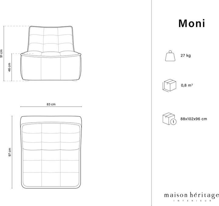 Actual product image Maison Heritage Moni (2 person sofa, 3-seater, 4-seater)