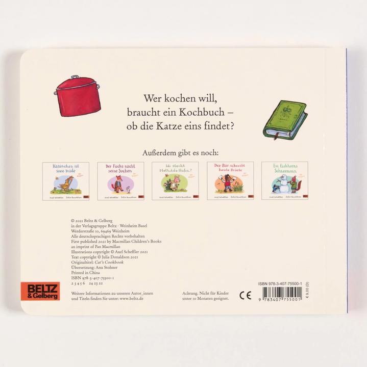 Productafbeelding Die Katze lernt jetzt kochen (Duits, Axel Scheffler, Julia Donaldson, 2021)