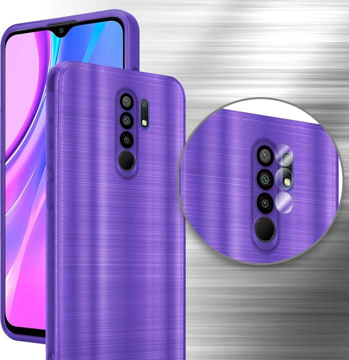 Immagine prodotto Cadorabo Custodia per Xiaomi RedMi 9 in TPU spazzolato con protezione per fotocamera LM160 Style (Xiaomi Redmi 9)