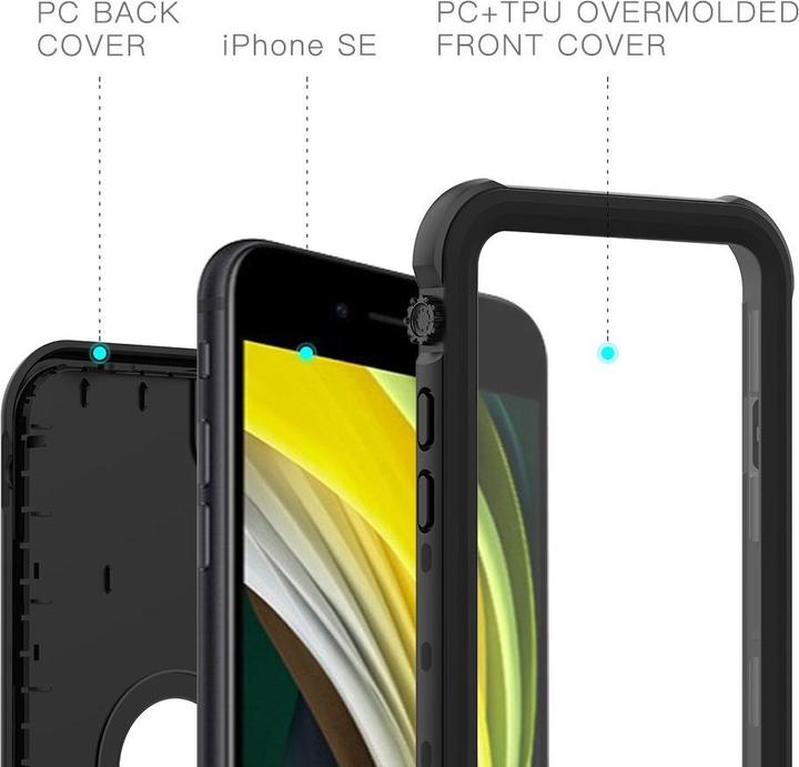 Produktbild Redpepper iPhone SE / 8 / 7 Wasserdichte Schutzhülle Schwarz (Samsung Galaxy S20 Ultra 5G)
