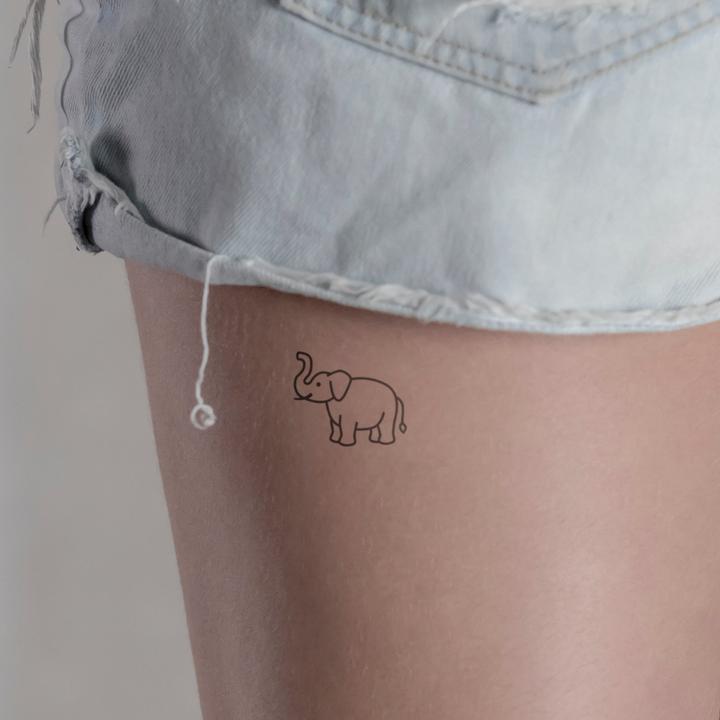Image du produit minink Tatouage temporaire - Eléphant amical