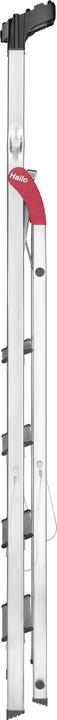Immagine prodotto Hailo L60 StandardLine, scaletta di sicurezza in alluminio, 5 gradini (Scala doppia, 184 cm)