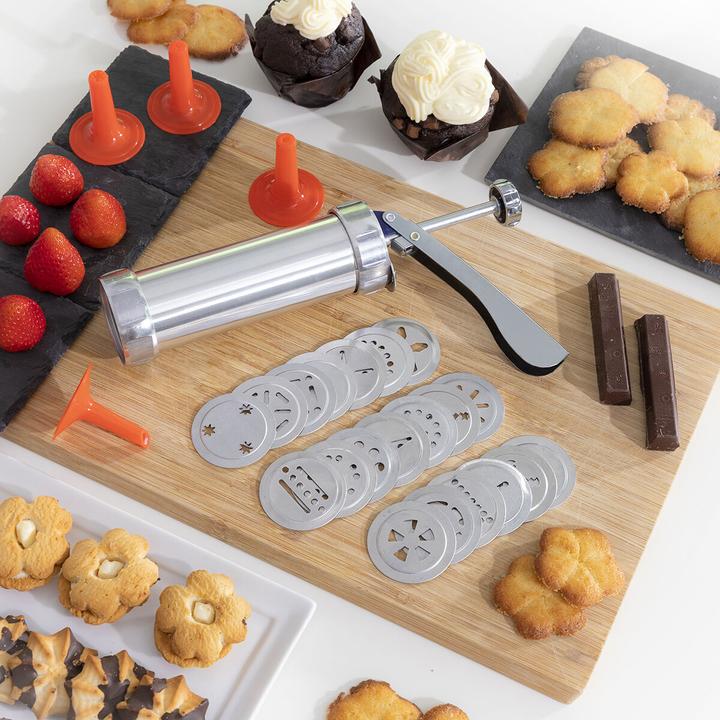 Image du produit InnovaGoods Distributeur de pâte à biscuits et pistolet à peinture - 4 buses (Presse à biscuits)