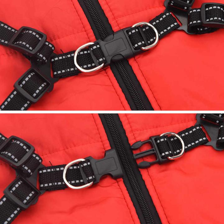 Produktbild VidaXL Hundemantel mit Geschirr Wasserdicht Reflektierend (48, Hundemantel)