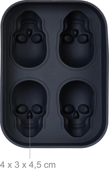 Produktbild Relaxdays 2x Totenkopf-Eiswürfelform