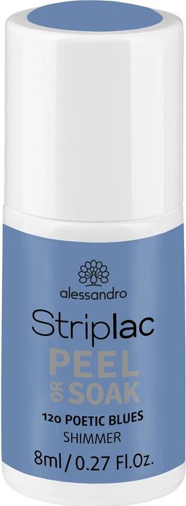 Alessandro Striplac Peel or Soak Poetic Blues 8 ml (Poetic Blues, Abziehbarer Nagellack)