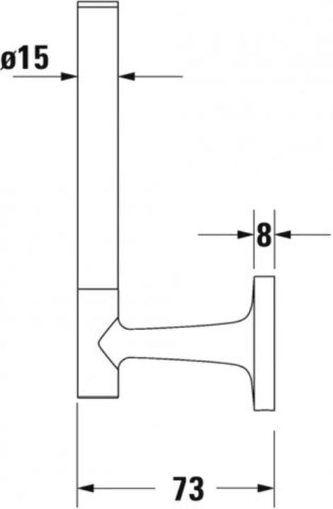 Produktbild Duravit Ersatzpapierrollenhalter Starck T schwarz matt