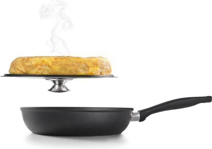 Actual product image Ibili Pan with lid New Induplus 26 cm Ideal for turning tortillas (Frying pan, Stainless steel)