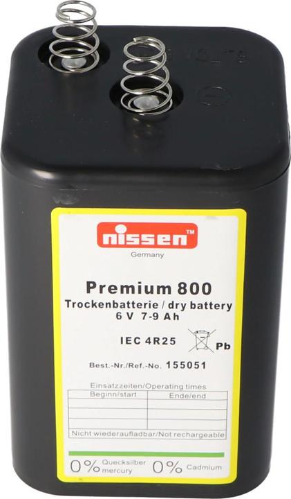Image du produit Nissen Pile Premium 800 4R25 sans mercure ni cadmium (1 pcs, 4R25, 9000 mAh)