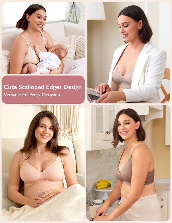 Immagine prodotto Momcozy YN46 Reggiseno da allattamento floreale senza cuciture Skin L (L)