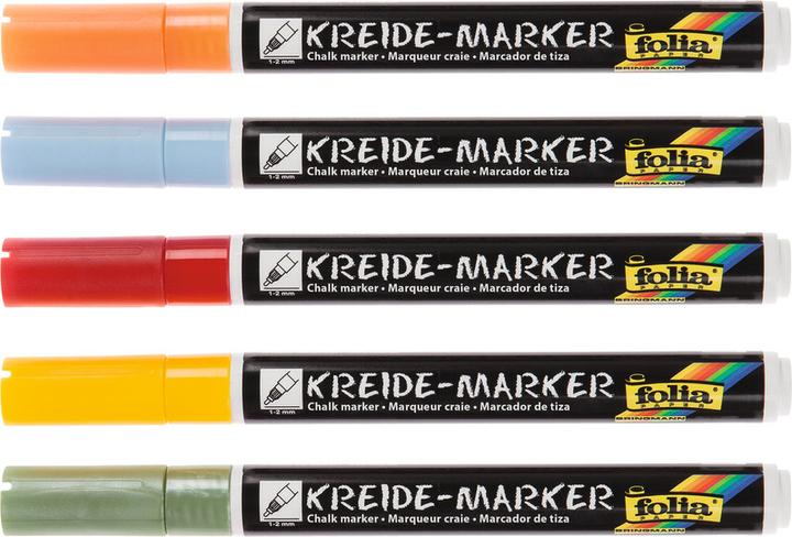 Actual product image Folia Chalk marker (Multicoloured, 2 mm, 5 x)