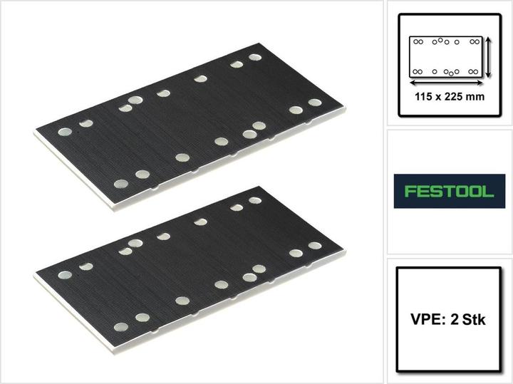 Actual product image Festool Sanding pad SSH STF 115x225/10 4 pieces ( 4x 483679 ) for slider RS 200, Rs 2, RS 100, RS