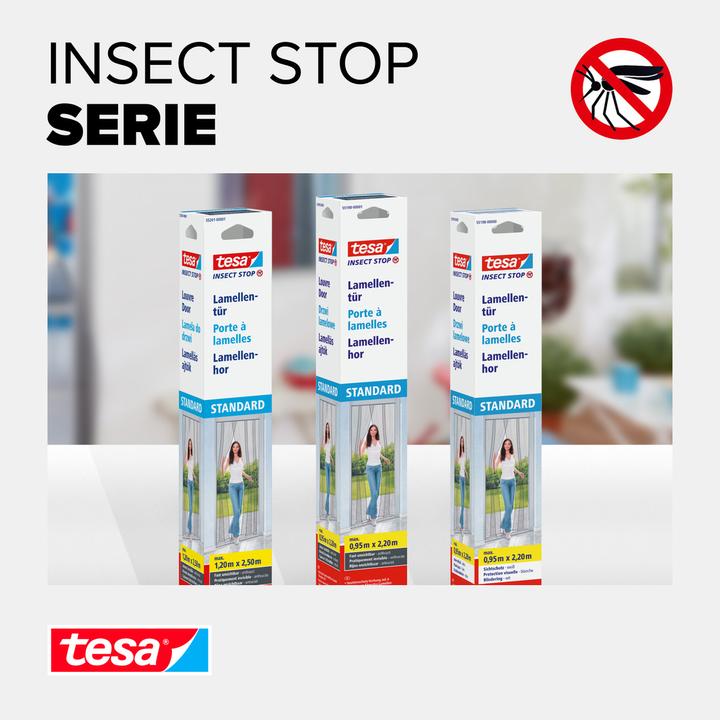 Immagine prodotto tesa Zanzariera STANDARD a doghe, tenda con chiusura a velcro, senza forare (95 x 220 cm)