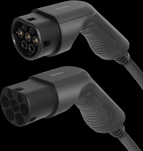 Immagine prodotto Deltaco Cavo di ricarica per auto elettriche Tipo 2 - Tipo 2, trifase, 32A, 22 kW, 7 m, nero (Tipo 2, 22 kW, 32 A, 7 m)